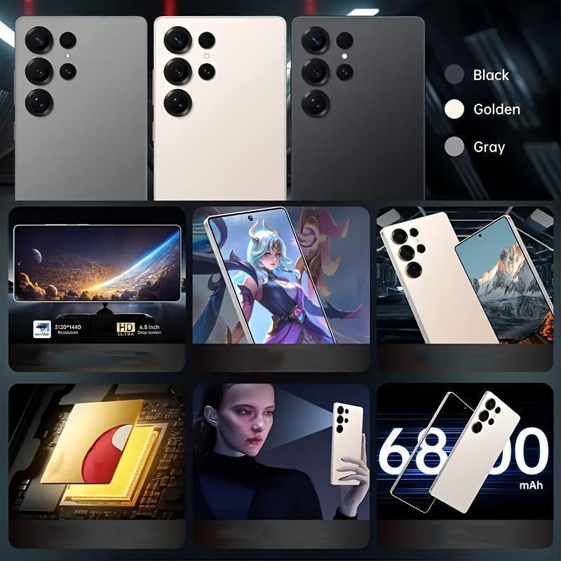 2025 New S25 Ultra Smartphone 5G Phone, Android 14, 6800mAh/12GB+512GB/6.8 Inch Monitor/108MP+48MP Camera/Dual SIM/Built-in Pen/GPS, Fast Charging, Fingerprint Unlock, Facial Recognition, Full Set Of Accessories, Ideal Gift