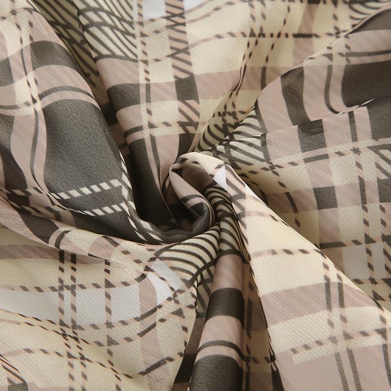 Women's Plaid Print Bow Decor Cami Top, Casual Elegant Sleeveless Spaghetti Strap Top for Summer, Ladies Clothes for Daily Wear