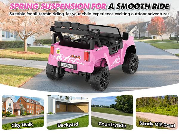 Hikole XL 24V 2-Seater Ride On Truck for Big Kids – 4WD Electric Car w/ Remote, Lights, Music & Storage,Christmas Gifts for Kids 2025