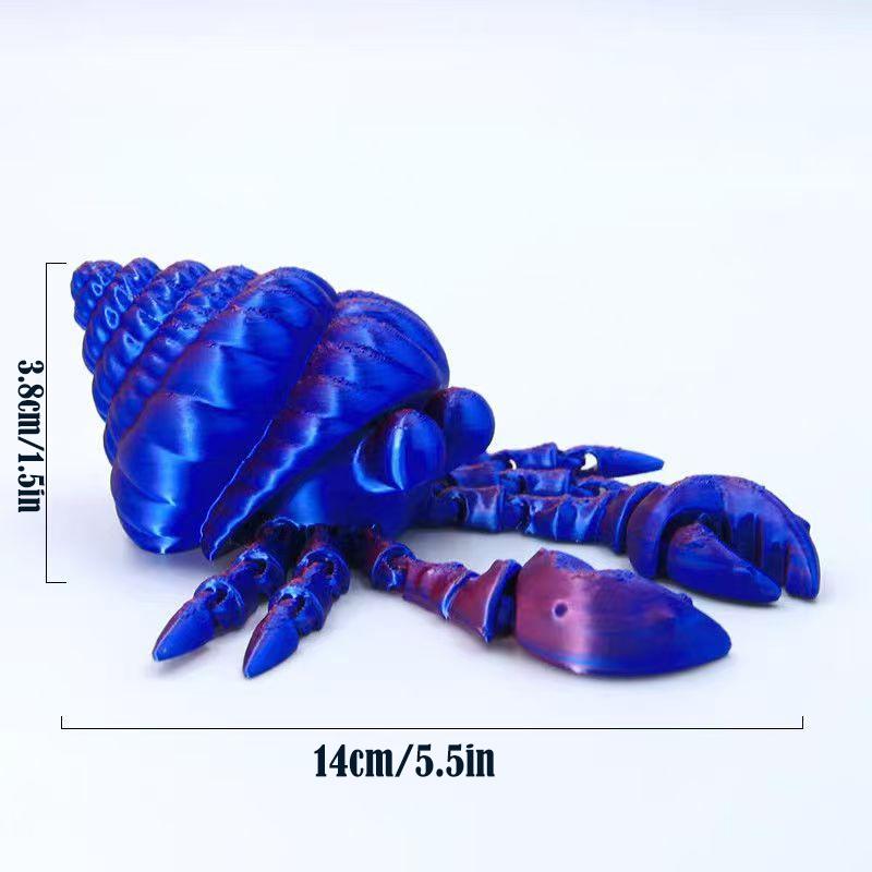 Cute Ugly Crab Figurine, 3D Printed, Fully Jointed, Adorable Decorative Ornament, Perfect Gift for Friends and Family