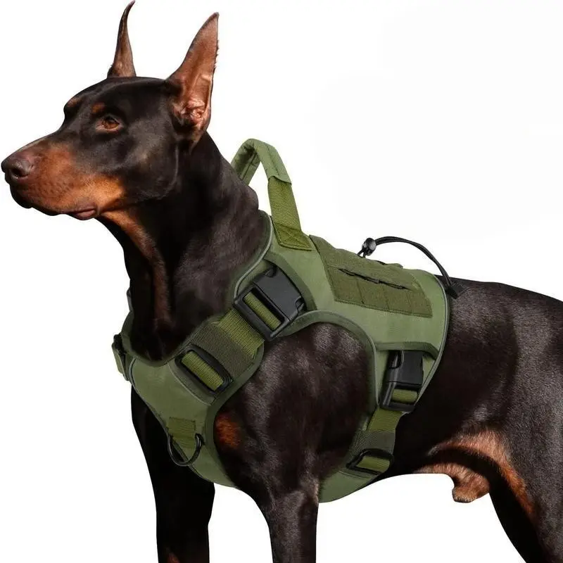 Outdoor Dog Tactical Harness for Large Dogs, Anti-Slip Training Chest Strap, Ideal for Walking, Hiking, and Training, Adjustable Harness