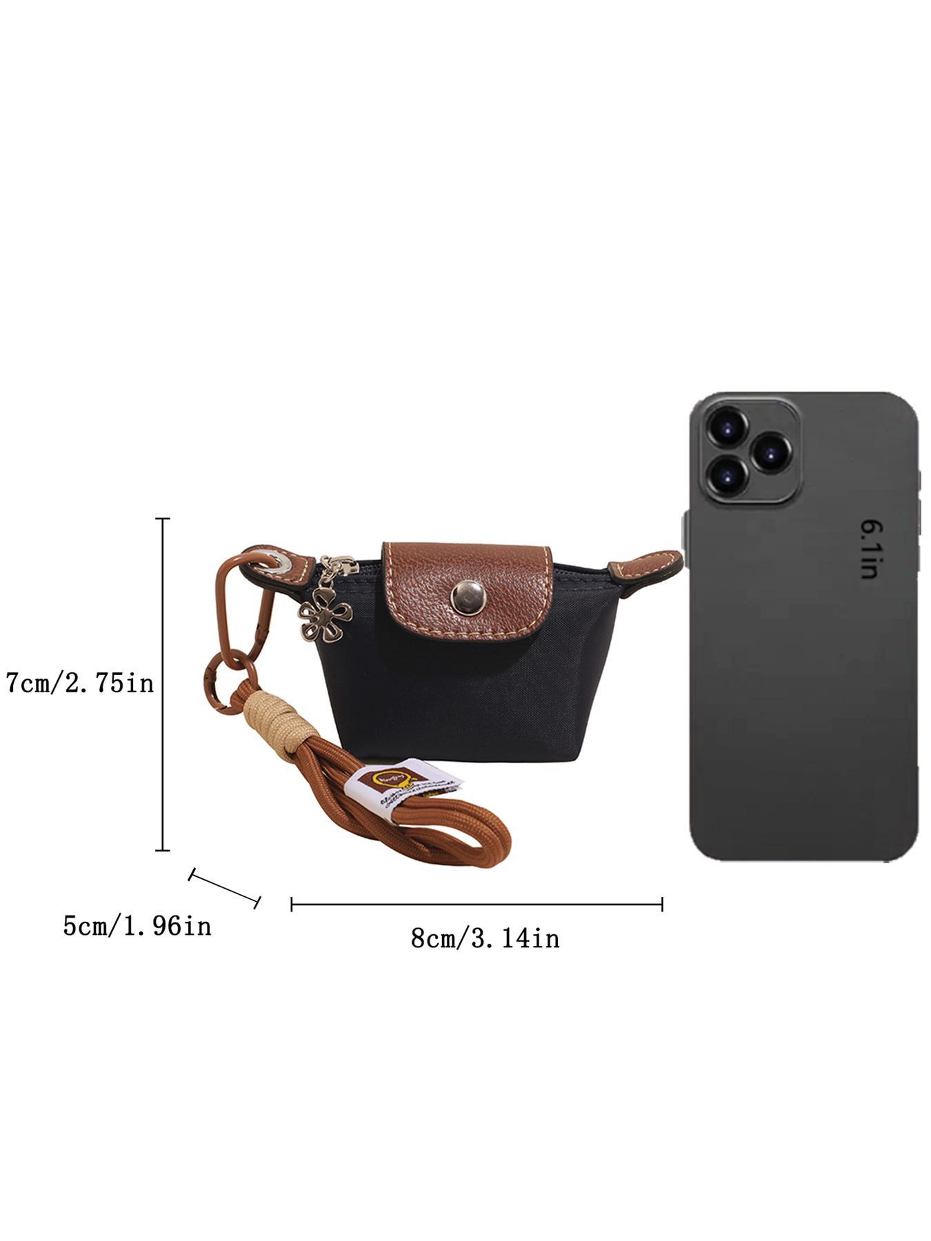 Women's Mini with Detachable Nylon Wristband, Zipper Closure, Decorative Bag, Wrist Strap Wallet, Christmas Gift, Suitable for Young Girls