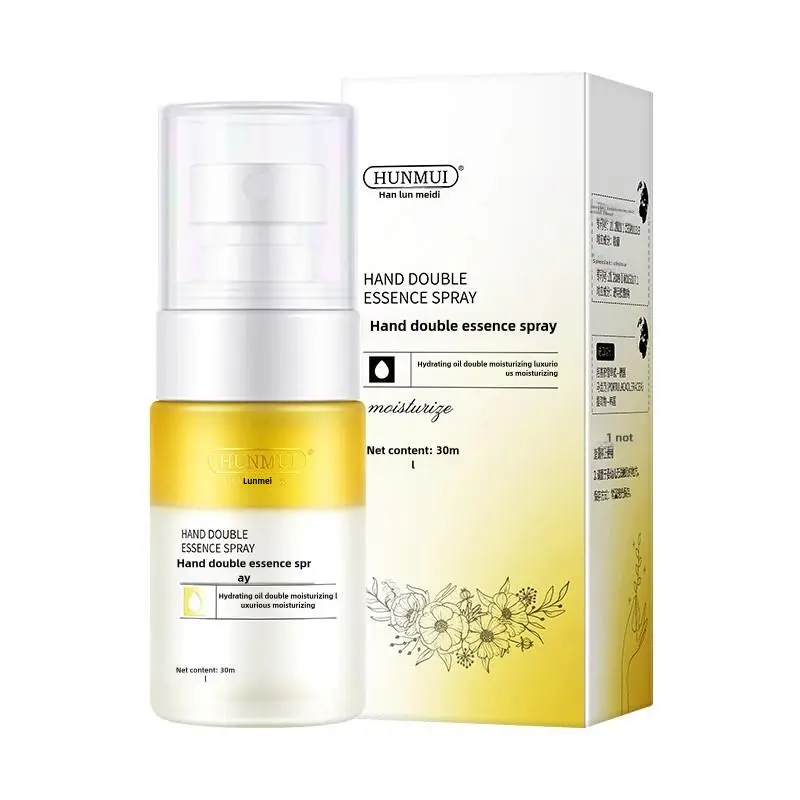 Water–Oil Dual Phase Hand Essence Spray, Non-Greasy Hydrating Hand Mist, Fast-Absorbing Hand Care Oil, Long-Lasting Fragrance Hand Moisturizer for Dry, Cracked Hands 30 ml