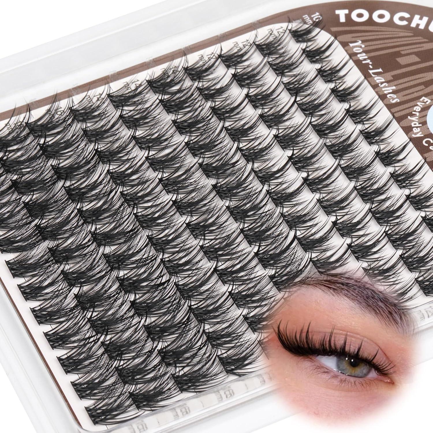 Pointed Eyelash Clusters, Fine Thread Lashes, Dense DIY Eyelash Growth Liquid, C Curl Fairy Eyelashes, Soft Individual False Eyelashes 10-16mm