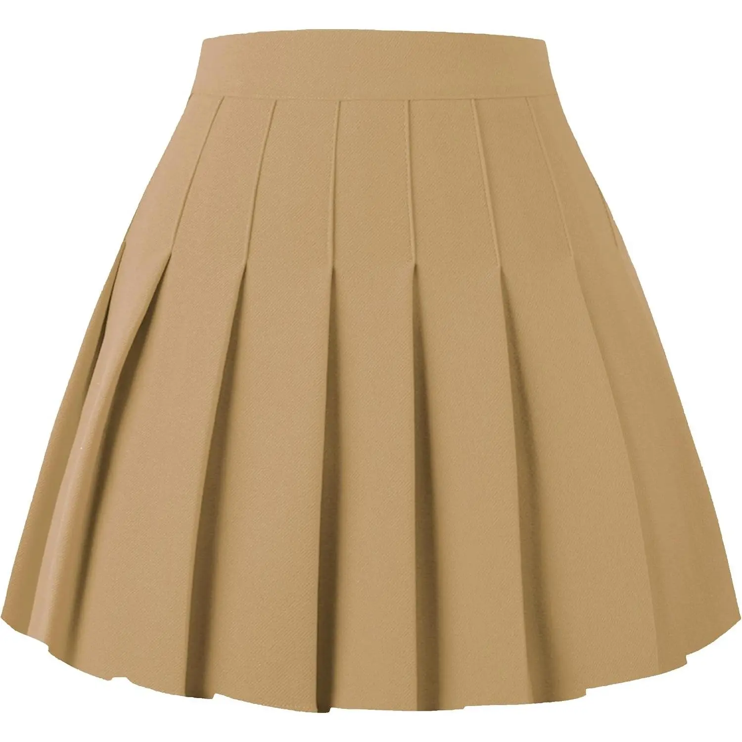 Pleated Basic School Uniform Cheerleader Skirts | High Waist Skirt, A-line Mini Silhouette, Tennis Skater Skirt, For Campus, School Uniform, Cheer Outfits, Daily Casual Wear