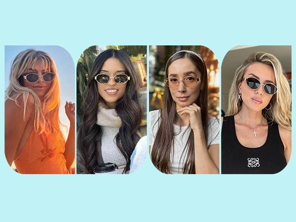 SOJOS Retro Oval Sunglasses for Women Men Trendy Sun Glasses Classic Shades UV400