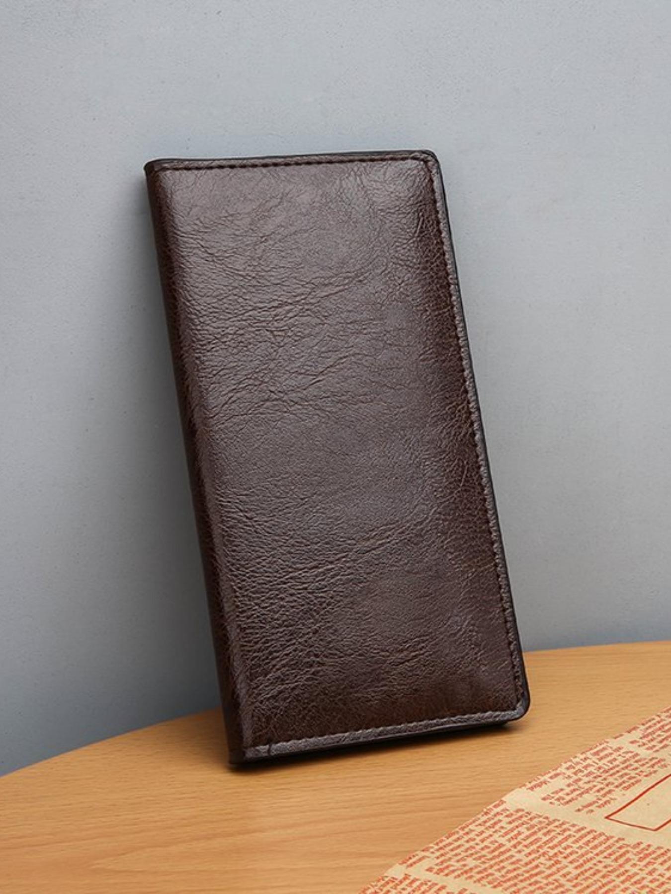 Vintage Long Wallet for Men, 2026 New Business Casual Large Capacity Handheld Bag, Multi-Card Slot Money Clip Card Holder
