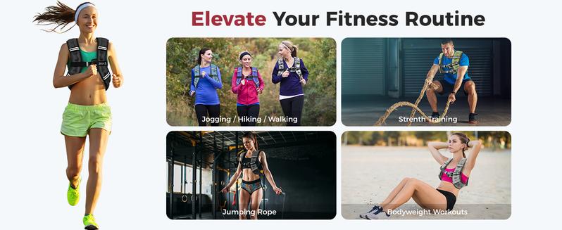 【JumpstartSale】BAGAIL Weighted Vest, 5lbs/8lbs/10lbs/12lbs/15lbs/20lbs/25lbs/30lbs Weight Vest with Detachable Phone Pouch, Rucking Vest for Women, Men, Walking, Training, Running