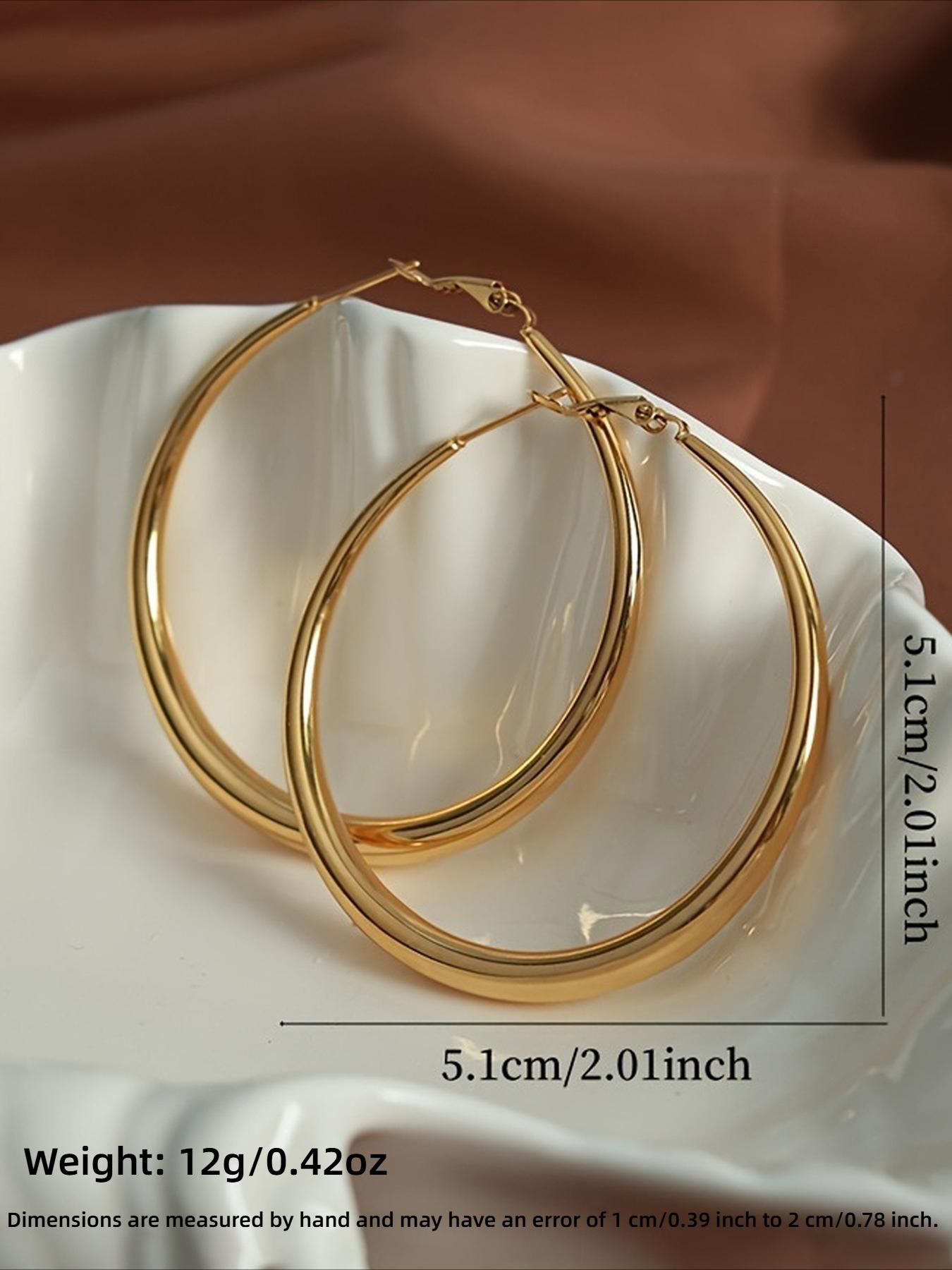 Elegant Large Circle Hoop Earrings for Women, Fashionable Daily Wear Party Accessories, Versatile Unique Design Jewelry, Circle Shape Earrings