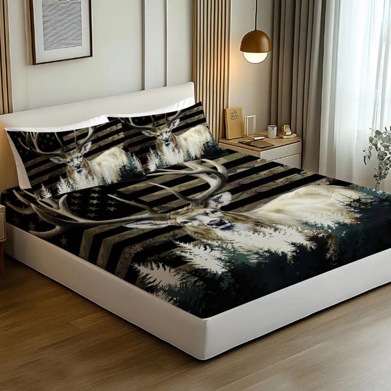 3-piece set, oversized bedding sheet set, including 1 sheet and 2 pillowcases, durable and comfortable design, perfect for bedroom use, ideal gift, easy to maintain fabric