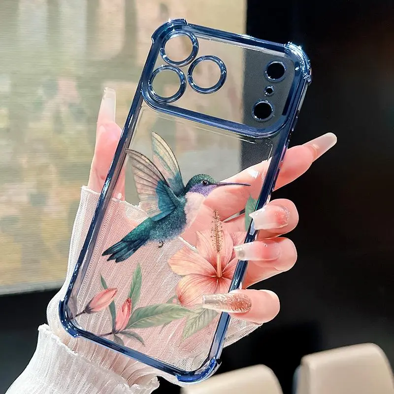 Hummingbird & Hibiscus phone case artwork