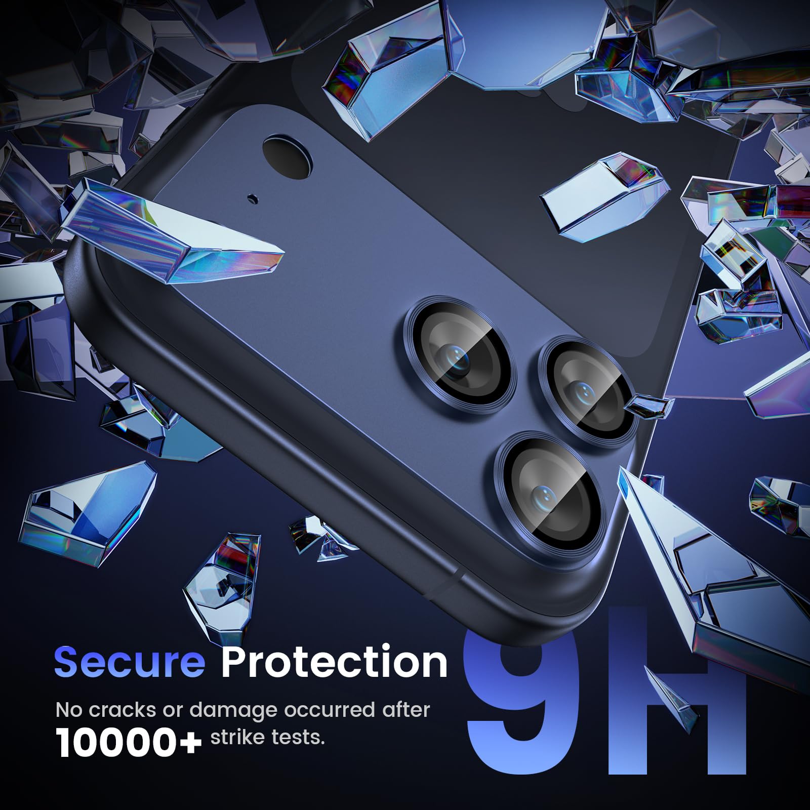 BKIBD for iPhone 17 Pro Max Camera Lens Protector, Metal Aluminum Alloy Tempered Glass Cover Camera Screen Protector Smartphone Accessories, Case Friendly