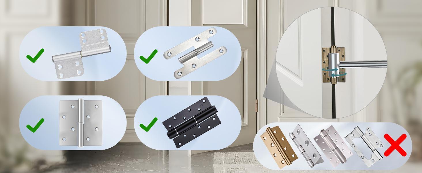 Door Hinge Adjustment Tool, 14-19mm Hinges Gap Adjusting Wrench, Upgraded Door Henge Repair Tool, Door Gap Tool for Flag Hinge Steel Double-Ended Door Henge Repair Wrench