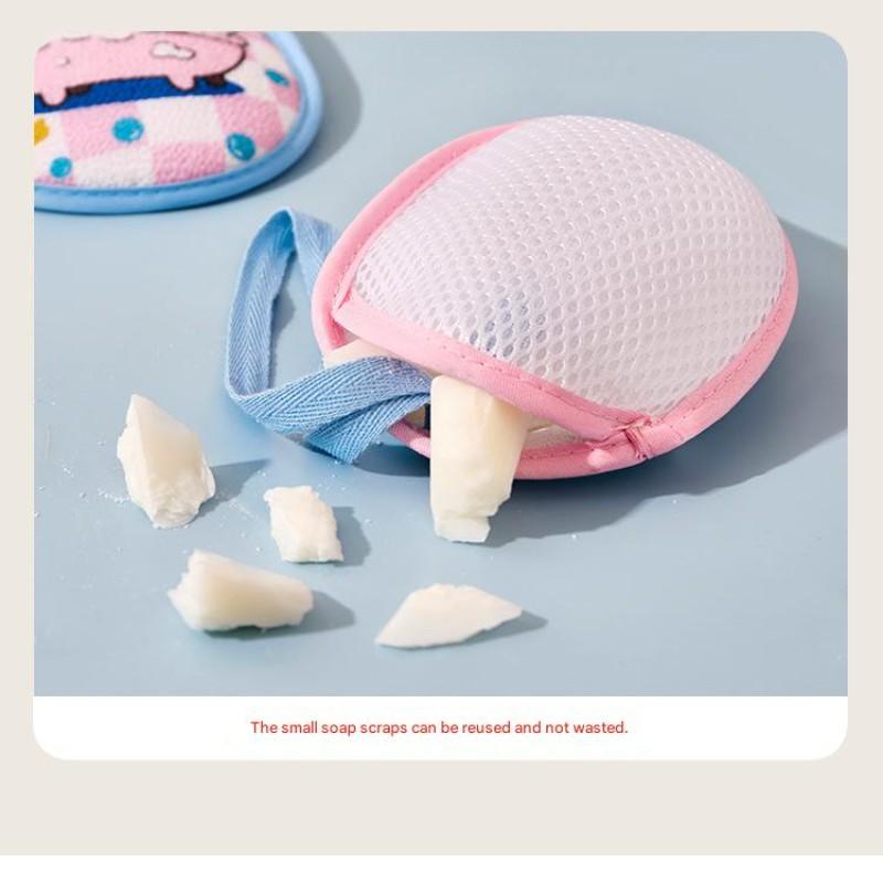 Double-Sided Soap Luffa Sponge, Bubble Net for Soap and Shower Gel, Face Washing and Body Scrubbing, Essential Bath Accessory