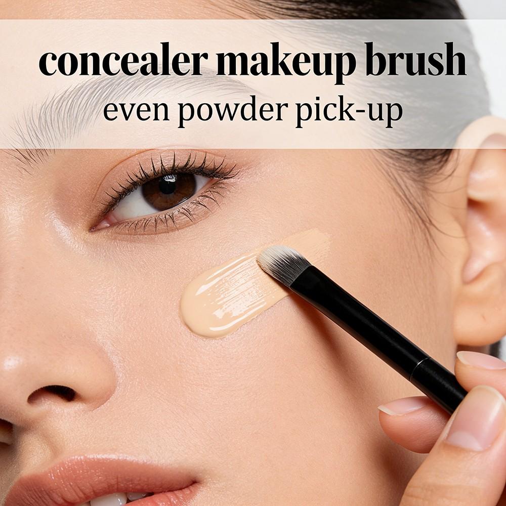 Small Iron Concealer Brush, Angled Cream Foundation Brush, Oblique Angled Triangle Makeup Tool, 1pcs Concealer Makeup Brushes