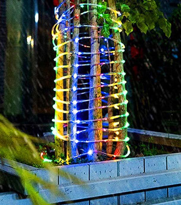 Solar Rope Light 33FT IP65 Multicolor Weatherproof Outdoor LED Copper String Light 100 LEDs 8 Modes for Christmas Party Garden Porch Yard Home Wedding Vacation New Year Decorations