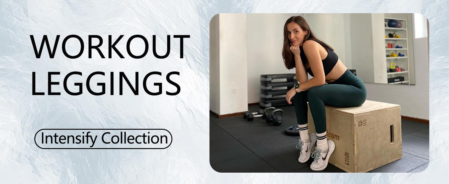 AUROLA 2 Pieces Set Intensify Workout Leggings for Women ,Seamless Scrunch Tights Tummy Control Pants SpringStatements