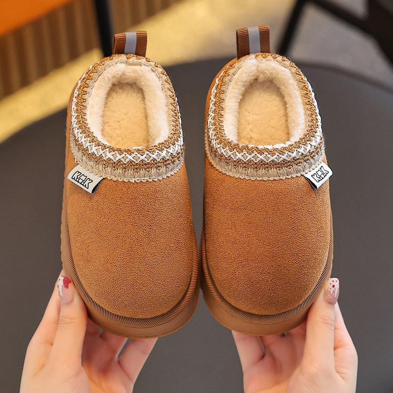 Home children's slippers autumn and winter student soft bottom home slippers simple and casual indoor slippers