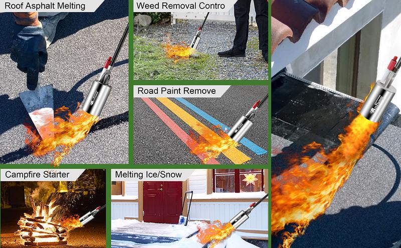 ARTFLAMM Springtok Propane Torch Weed Burner Kit, High BTU Blow Torch with 10FT Hose, Garden Torch with Turbo Trigger for Flame Weeding,Roofing