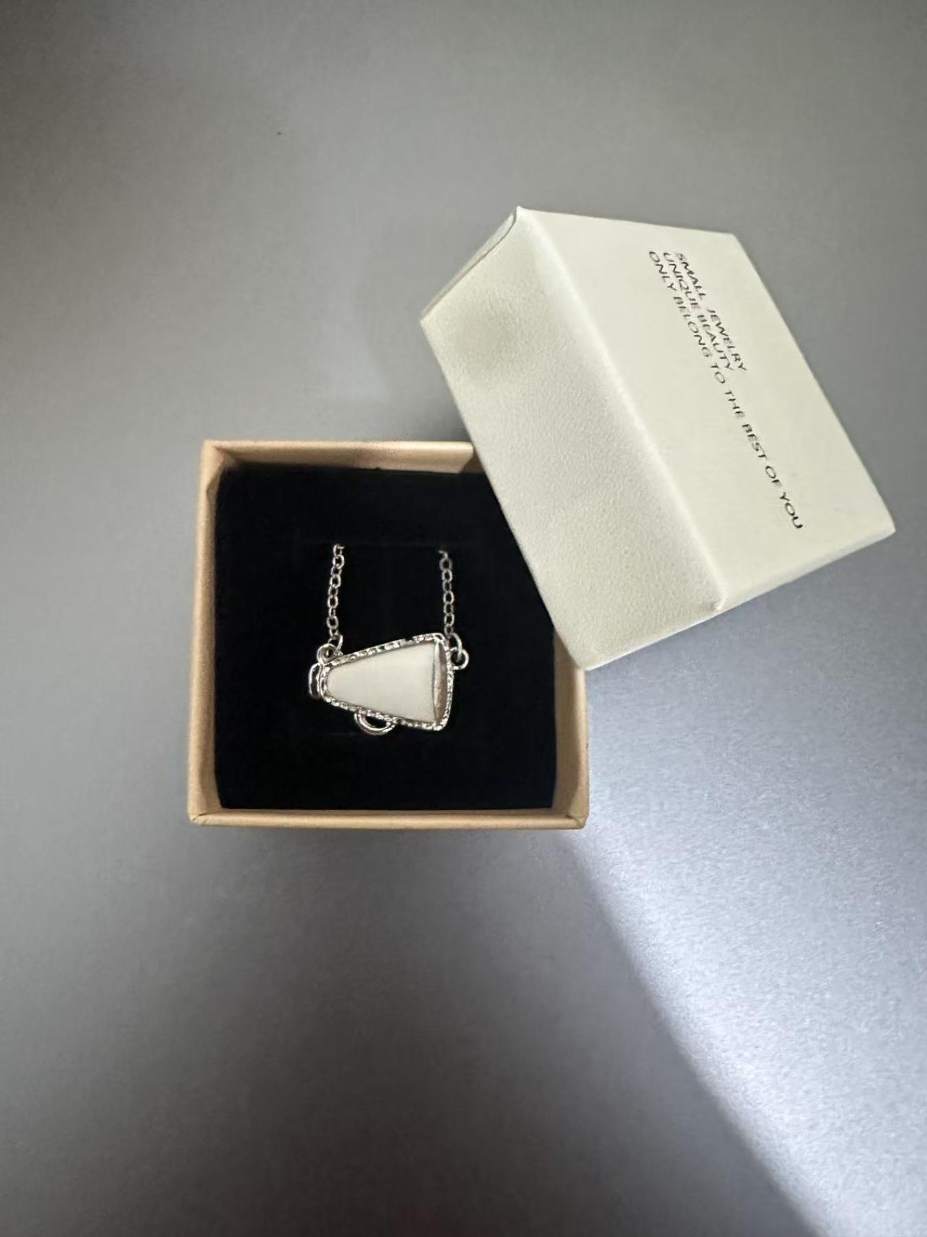 New 2026 World Cup Support Megaphone Necklace Cheerup Pendant Personalized Trend Cone Geometric Style