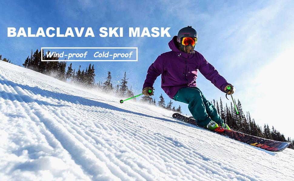 ROCKBROS Winter Full Face Mask Wool Warm Hat Sports Skiing Outdoor Essential