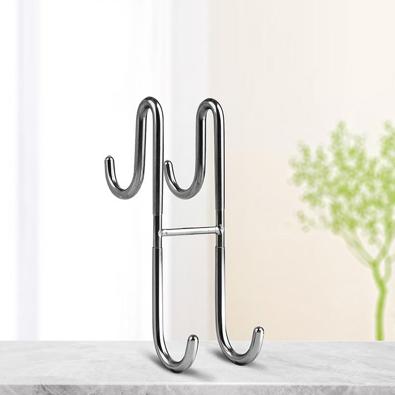 304 Stainless Steel Hooks S-Hooks Double-Sided Coat Hooks Bathroom Glass Door Hooks Back Hooks Double Hooks