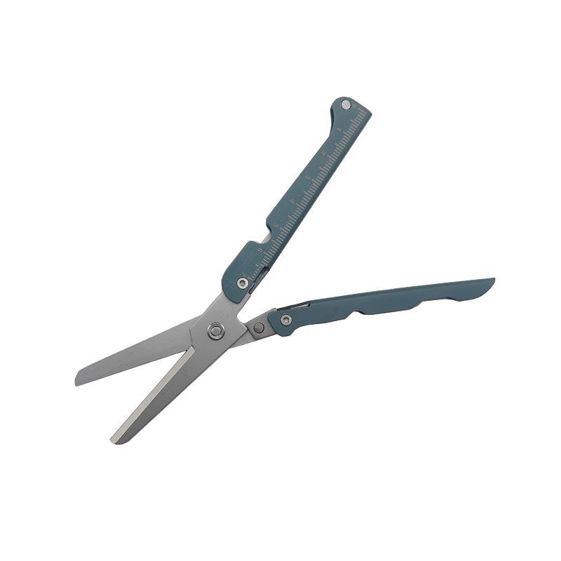 1pc Camping All-In-One Scissors, Foldable Multi-Functional Outdoor Emergency Scissors, Portable Pocket Tool, Garden Lawn Multifunctional Scissors, Survival Tools, Portable Hand Tools