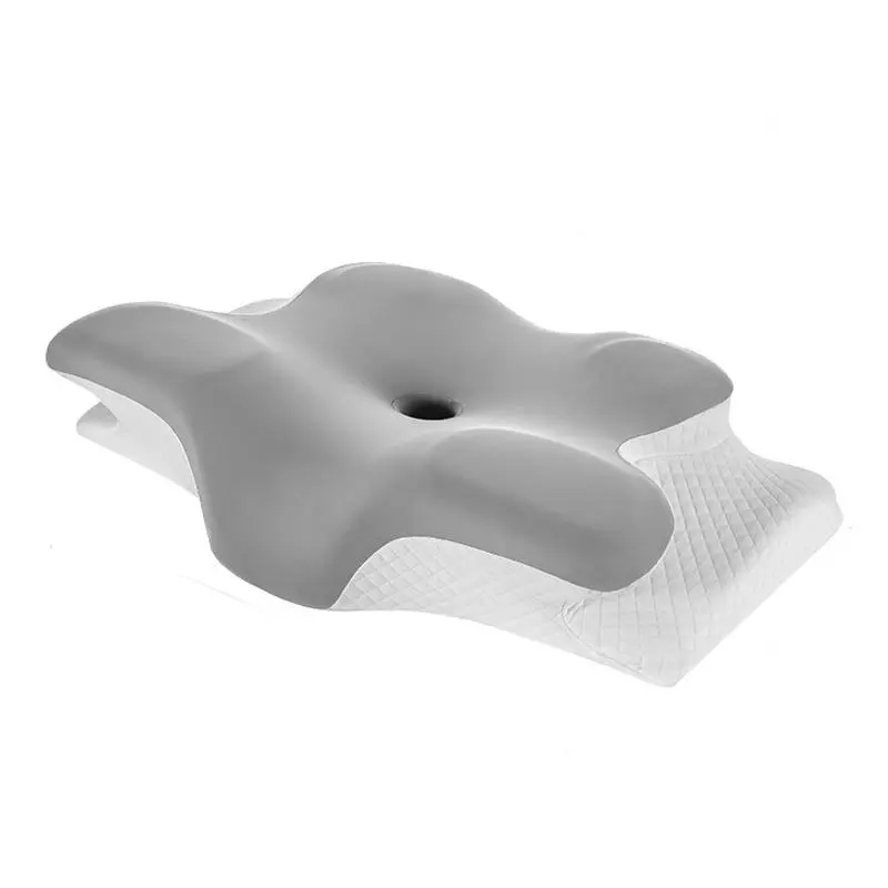 Ergonomic Bed Pillow with Cool Touch Cover, Contour Memory Foam Neck Support, Odor-Free Core, Ideal for Side, Back, Stomach Sleep, Contoured Memory Foam