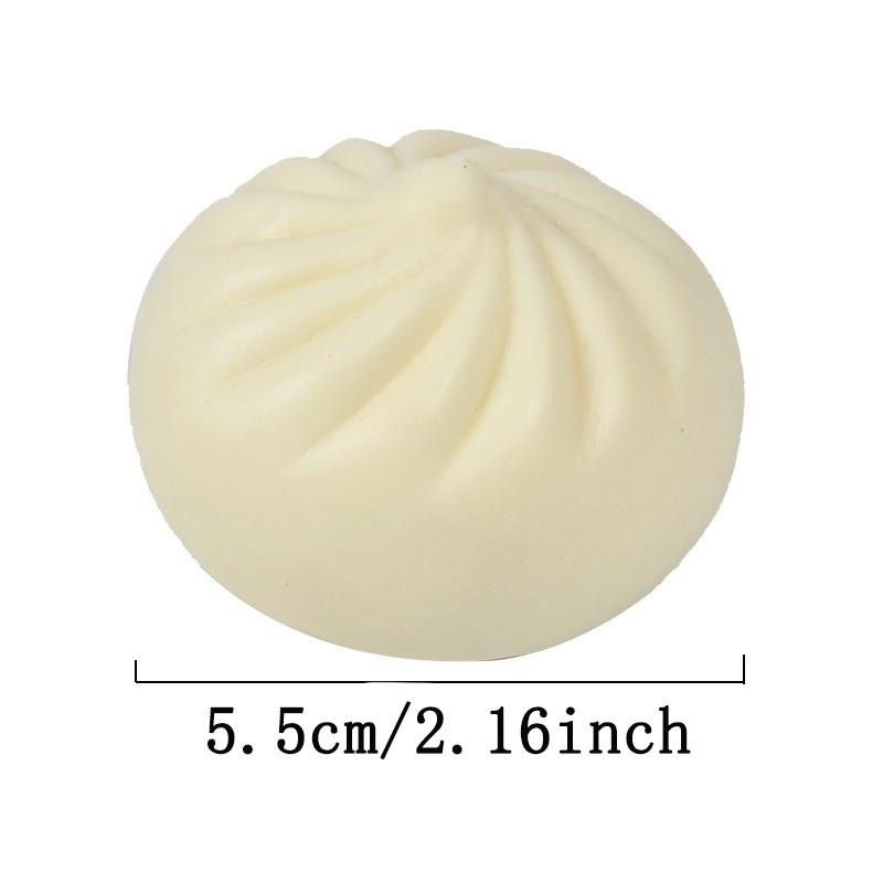 Realistic Stress Relief Steamed Bun Toy, Slow Bounce BBQ Pork Bun Prank Food, Fun Small Dumpling Gag Gift, Perfect for Relaxing