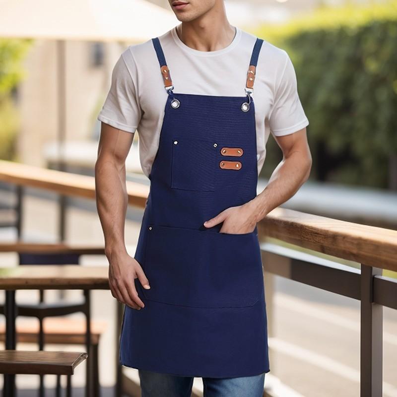 Adjustable Canvas Apron for Kitchen, Restaurant, Coffee Shop, Garden, Garage, Unisex Design, Durable Material, Perfect for Workwear