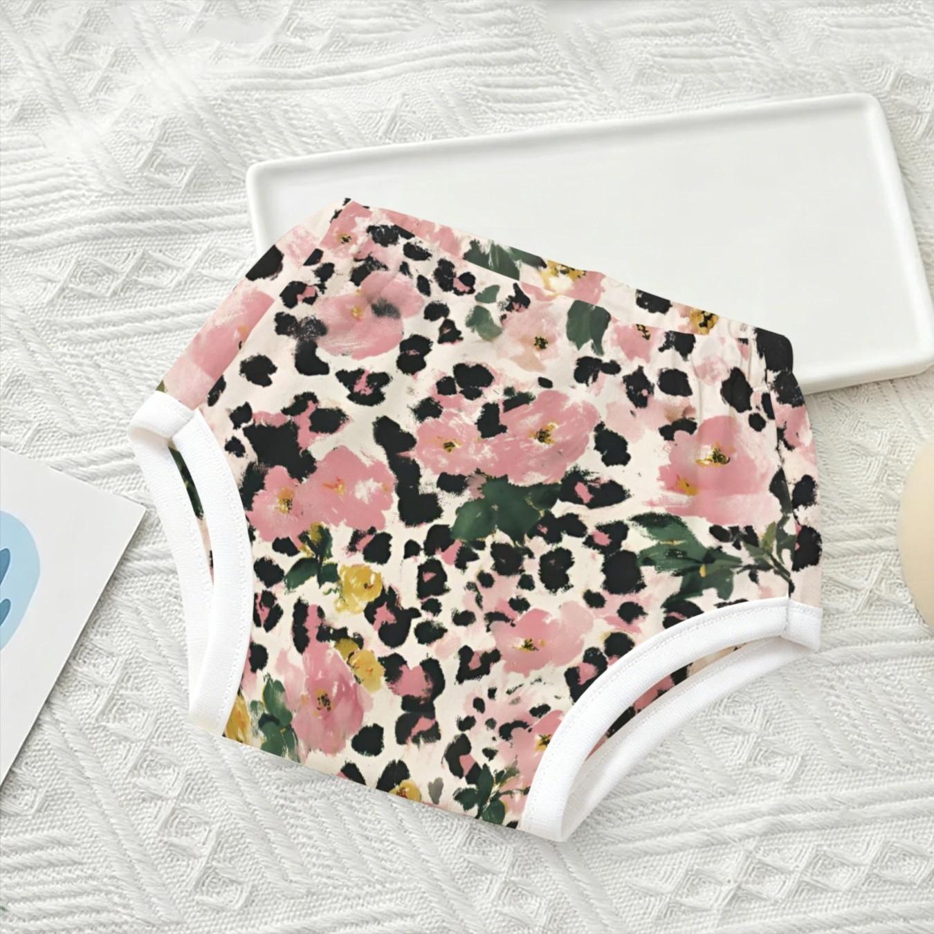 4-Pack Cute Pet Leopard Print Panties, Leopard Pattern, Cherry Blossom Design, Anti-Interference Underwear for Small Dogs and Cats, Ideal for Holidays, Home, Travel