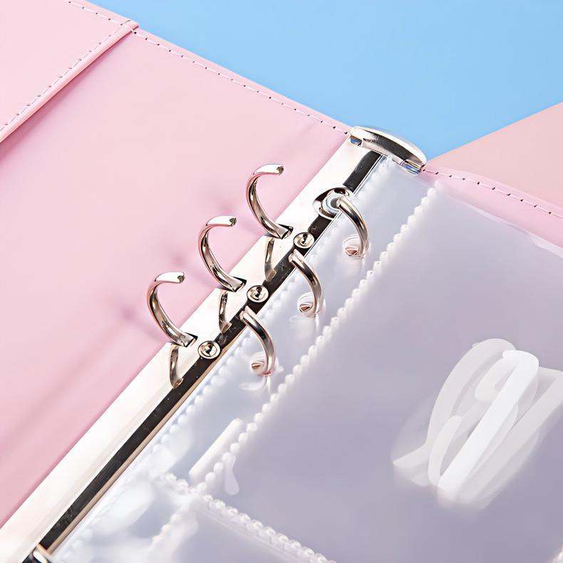A5 Budget Binder Book with 100 Envelope Savings Tracker, Numbered Cash Envelopes for 100-Days $5,050 Saving Challenge, Pink Office Stationery Financial Organizer
