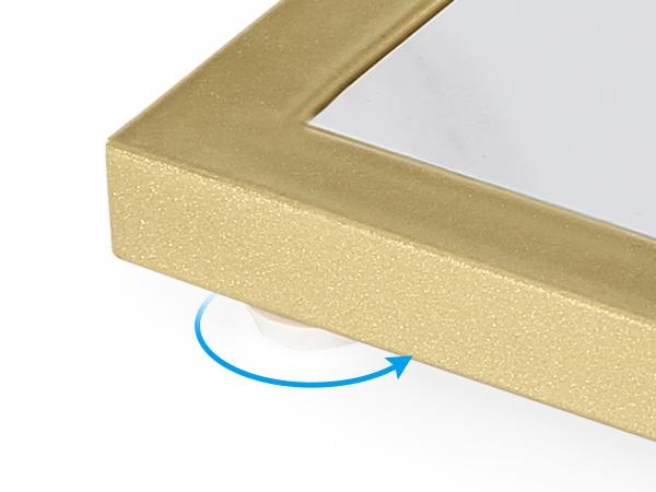 LITTLE TREE Gold Console Table, 55 inch Faux Marble Entryway Table Narrow Long Sofa Table, Modern Accent Table for Living Room, Entrance Table Geometric Metal Frame