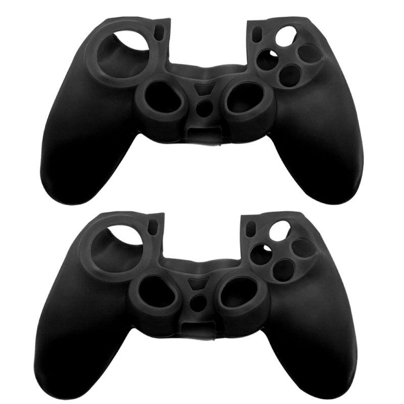 2PCS, PS4 game controller silicone protective cover, suitable for PS4 controller, silicone protective cover, non-slip and drop-resistant design, durable, suitable for gamers accessories