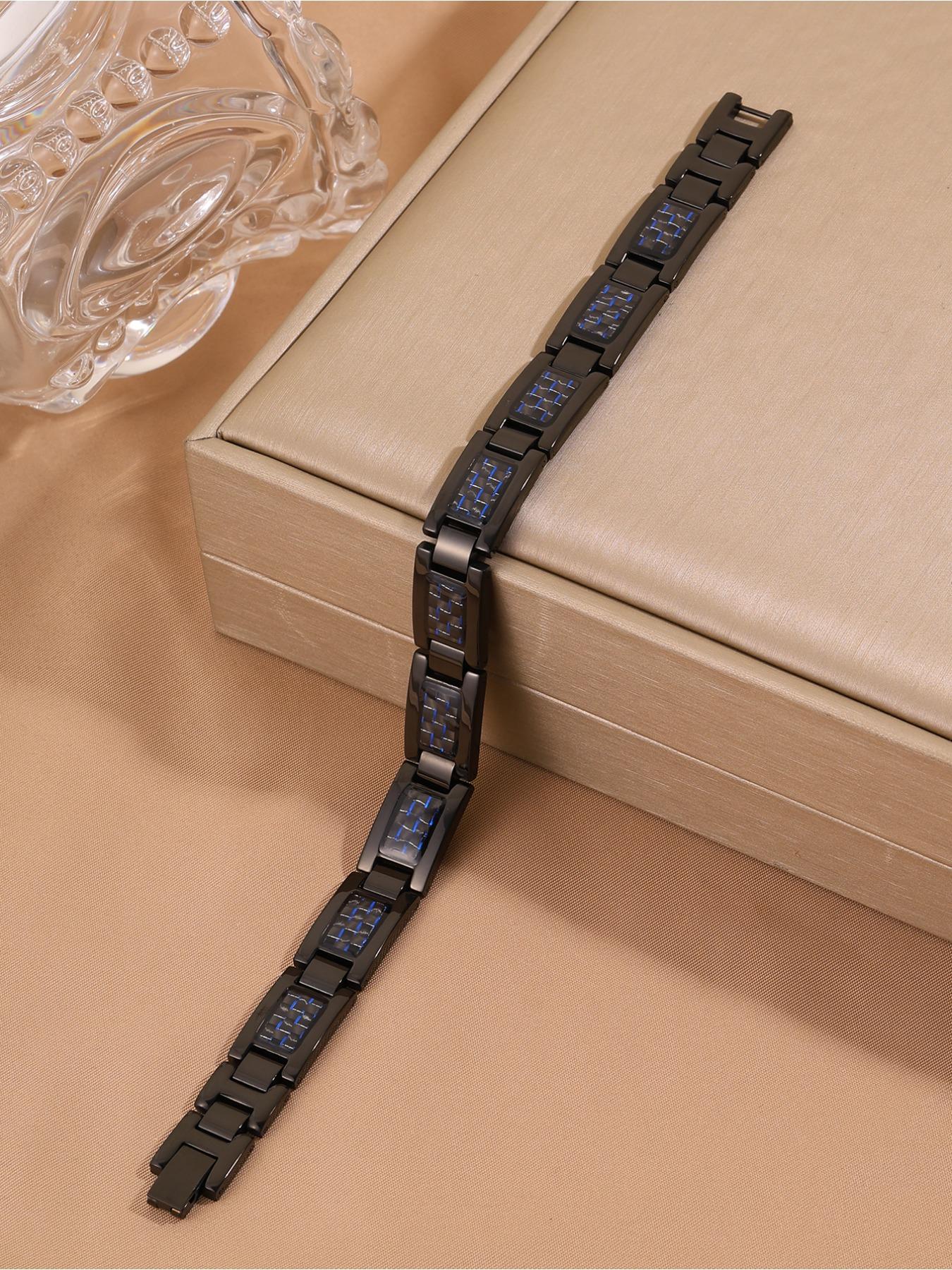 1 punk style waterproof stainless steel magnetic bracelet, men's and women's fashion jewelry, party accessories, vintage bracelet, Mother's Day gift, Valentine's Day gift
