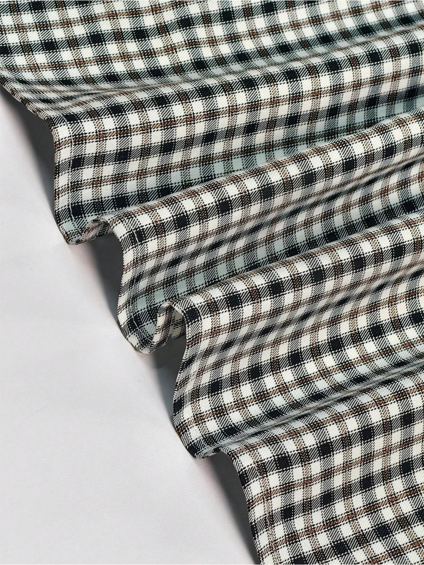 Women's Casual Retro Vintage Plaid Short Sleeve Shirt Blouse, Polo Neck Design, Comfortable Style, Casual Collared Top, Ideal for Daily Wear, Back-To-School Season, Casual Basic Top