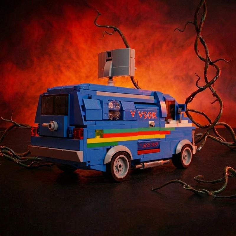 Upside Down World 80s Strange TV Sci-Fi Vehicle Building Blocks Toys Car Retro Van Mystery Town Bricks Model Set Gifts for Adult Kids