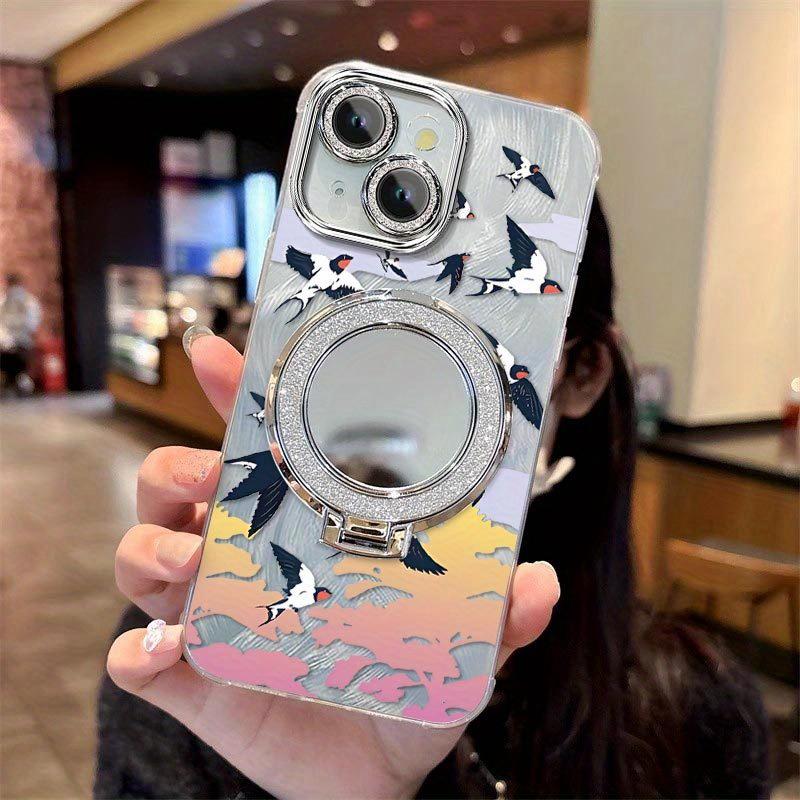 1 Piece A beautiful sky With circular bracket Pattern Protection Suitable For iPhone 14 PlusPhone Cases iPhone 14 Plus Comfortable feel Case Featuring Shockproof For Fashion