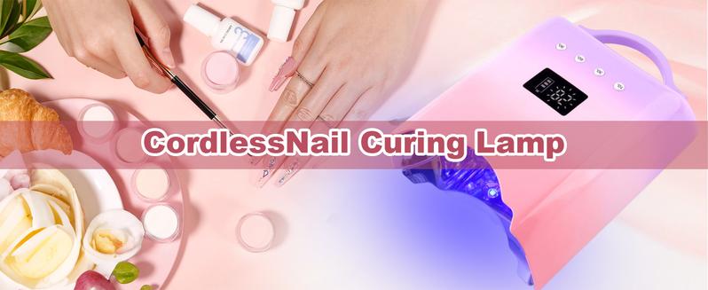 NEO Cordless & Rechargeable Nail Curing Lamp 78W with 4 LCD Time Display Timer, Auto Sensor, and Spacious Interior for All Hand Sizes and Nail Lengths (Gradient Purple Pink/Gradient Pink Gold/Metallic Rose Gold),Infrared Sensor Nail Dryer Lamp