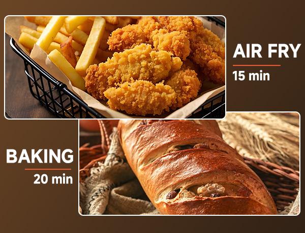 Comhoma Air Fryer 8-in-1 with 5 QT Capacity,180°-400°F Precision Heating, Air Fry, Roast, Broil, Reheats, Dehydrates, Less Oil, Features Shake Reminder, Large Touch Display with Auto Menus Comhoma Air Fryer 8-in-1 with 5 QT Capacity,180°-400°F Precision Heating, Air Fry, Roast, Broil, Reheats, Dehydrates, Less Oil, Features Shake Reminder, Large Touch Display with Auto Menus