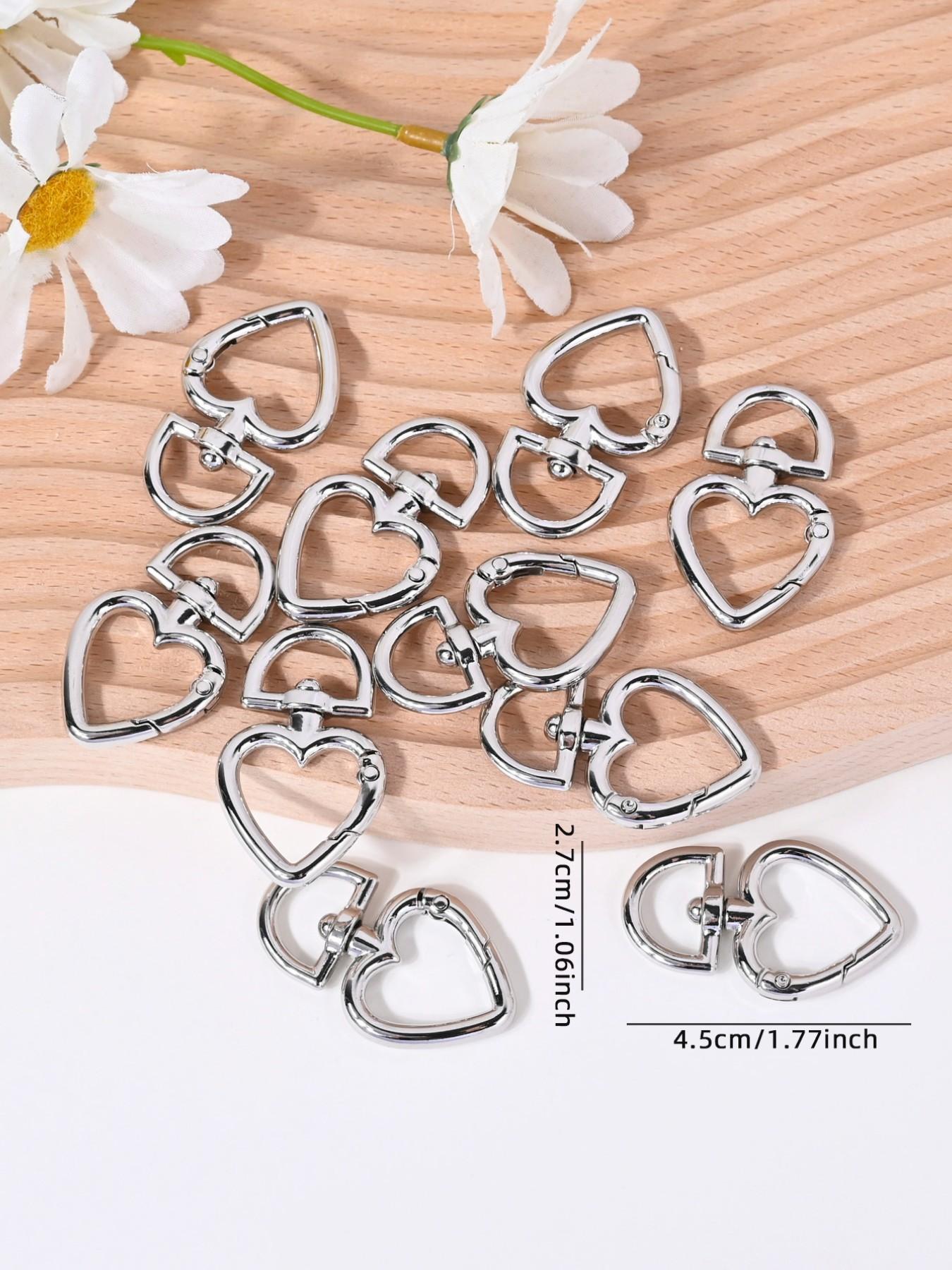 10 Fashionable Simple Metal Rotating Keychain Accessories Hooks, Ideal for DIY Keychain Making, Hardware Supplies for All Seasons