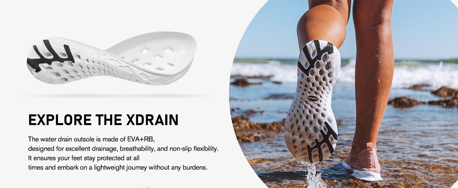 ALEADER Women's Quick Dry Watershoes Comfortable and Versatile Xdrain Water Sneakers Breathable Sports Walking Shoes SpringStatements