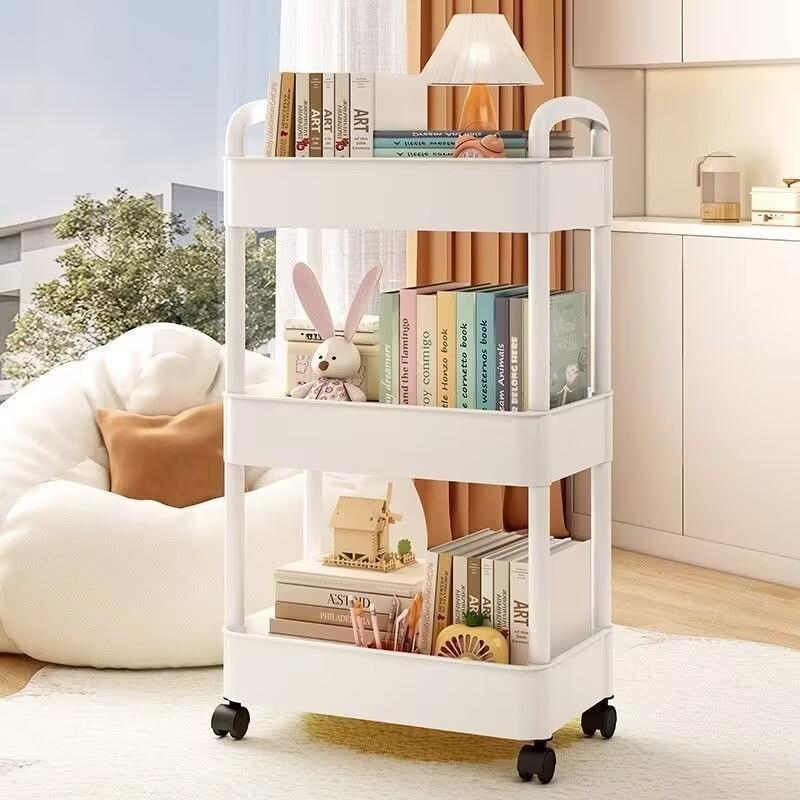 Multi-Layer Mobile Cart Storage Rack, Kitchen Bathroom Bedside Snack Bookshelf, Perfect Holiday Gift for Friends, Birthday Present