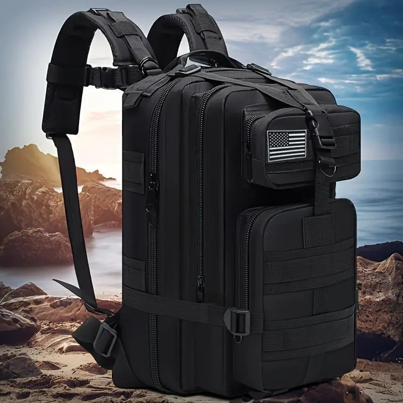 JSERYISGN Unisex Adults 25L Dual Compartment Compact Multi-Use Backpack - Lightweight Hiking Rucksack, Easy Access Design, EDC Gear, Commuter Work Bag, Lightweight Hiking Backpack