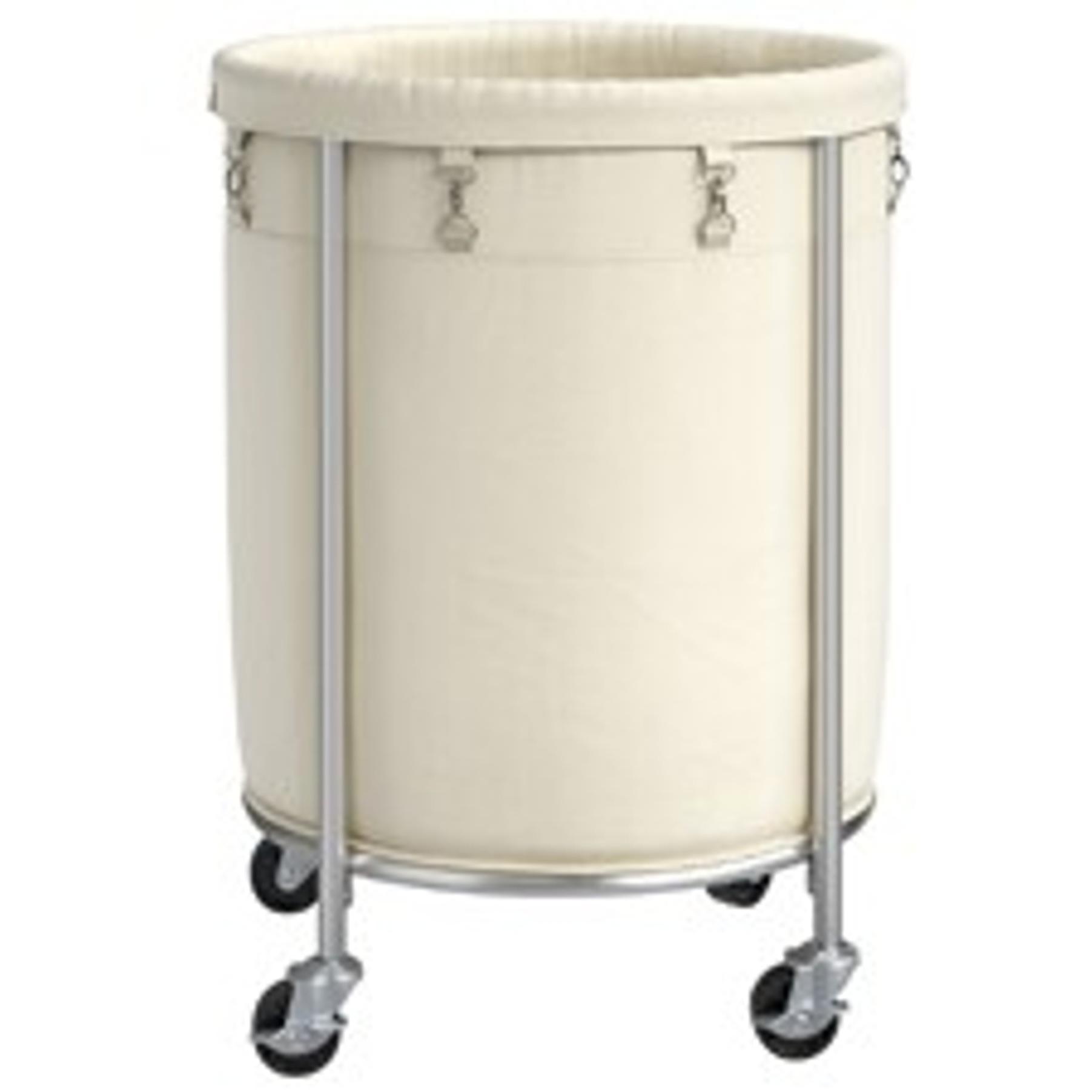 190L Laundry Basket with Wheels, Large Rolling Laundry Hamper with Removable Liner Bag, Round Rolling Laundry Cart, Dirty Clothes Hamper for Hotel, Home, Closet, Dorm, Black