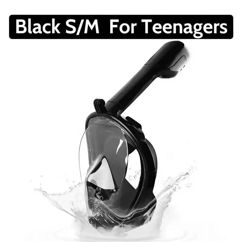 Silicone Snorkeling Mask Anti-Fog Anti-Leak Full Face Diving Goggles 180° Clear View Professional Snorkel Kit Pressure Resistant Safety Breathing System Silicone Snorkeling Mask Anti-Fog Anti-Leak Full Face Diving Goggles 180° Clear View Professional Snorkel Kit Pressure Resistant Safety Breathing System