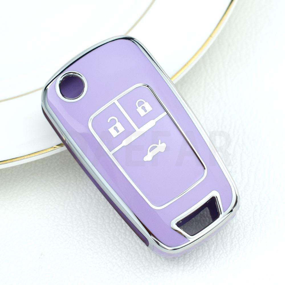 For Chevrolet Car Key Fob for Chevrolet Chevy Cruze Malibu Camaro Aveo Equinox Impala Sonic 2 3 4 5 Buttons TPU Smart Key Case