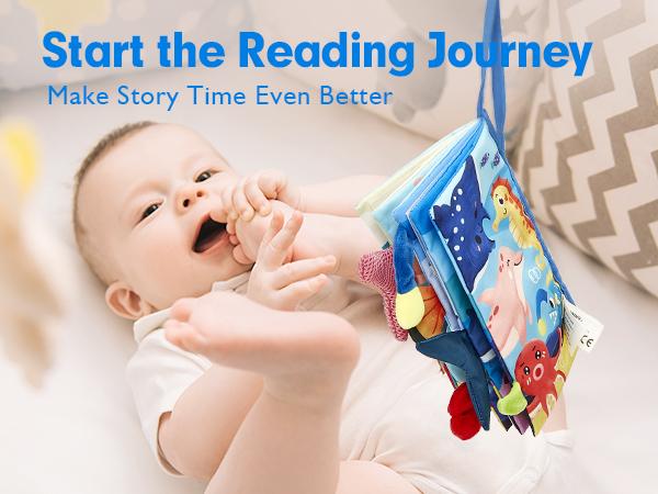 Hahaland Marine Animals Infant Tummy Time Toy Sensory Toys Touch Feel Baby Gifts for Boy Girl Early Learning Toy Early Education Multi Activity Playset