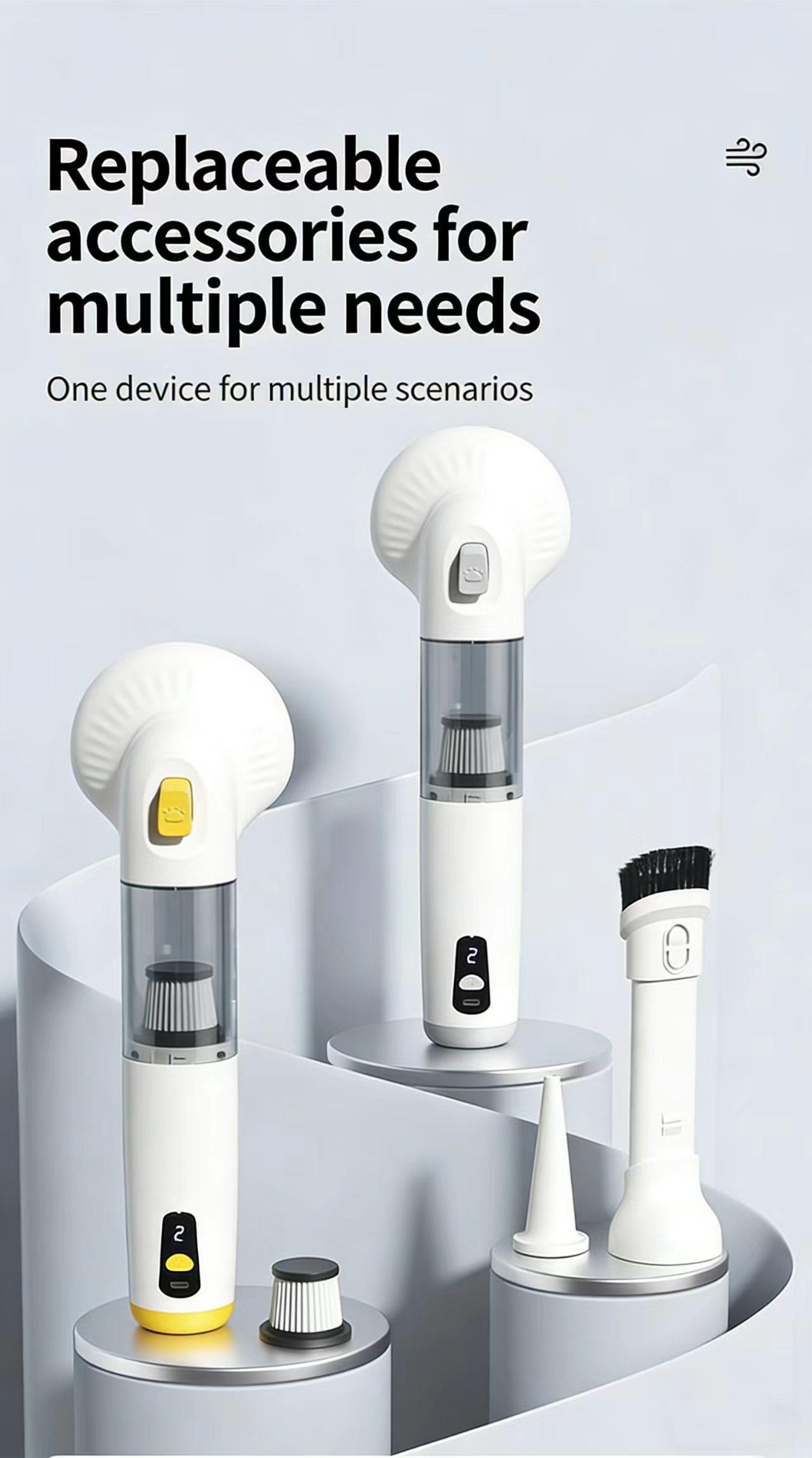 All-in-One Pet Grooming, Vacuuming, and Blowing Machine; Cat Hair Cleaner and Adsorber; Fully Automatic Vacuum Cleaner; Carpet and Bedding Hair Remover; Powerful Suction; Wireless Charging; Multi-Functional