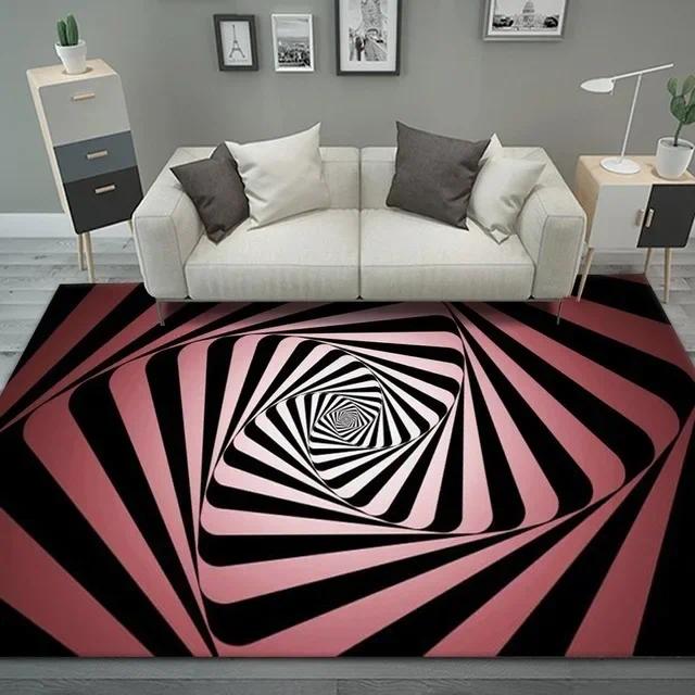 2D Vortex Skull Checkerboard Flannel Area Rug - 2D Illusion Red Eyes Skeleton Print Soft Mat for Living Room, Non-Slip Gothic Home Decor #2DSkullRug #CheckerboardVortexMat #GothicHomeDecor #2DIllusionCarpet #NonSlipFlannelRug